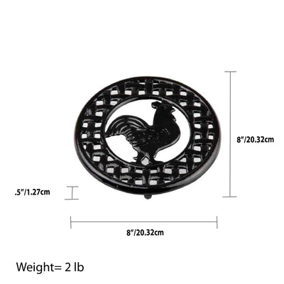 3 of 3:Home Basics Cast Iron Rooster Trivet 