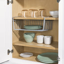 5 of 6:Home Basics Cesta grande de acero con revestimiento de vinilo para debajo del estante, color plateado 