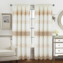 6 of 6:Francine Macrame Jacquard Window Panel with Attached Valance, 55x84 Inches 