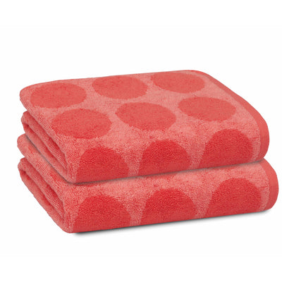 37 of 40:PREMIUS 2 Pack Circles 100% Cotton Yarn Dyed Hand Towel, 16x28 Inches 