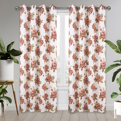 5 of 7:Tamara Floral Room Darkening Grommet Window Panel, 54x84 Inches 