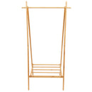 3 of 4:Home Basics A Frame Bamboo Garment Rack with Bottom Shelf, Natural 