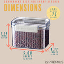 25 of 36:PREMIUS Plastic Food Storage Container, Rectangle, Clear-Natural 