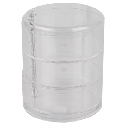 3 of 5:Organiseur de cosmétiques pivotant à 3 niveaux Home Basics en plastique incassable, transparent 