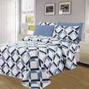 1 of 4:Premium Bright 4 & 6 Piece Wrinkle-Free Sheet Set, Arctic Grid 