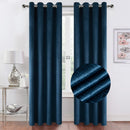 1 of 4:Toscana Embossed Velvet Grommet Window Panel, 52x84 Inches 