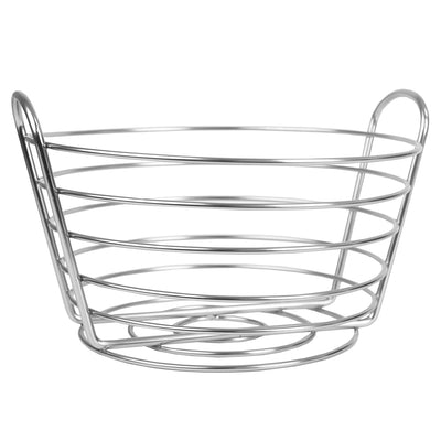 2 of 6:Home Basics Simplicity Collection Fruit Basket, Satin Chrome 