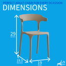 14 of 20:Chaises de salle à manger empilables en plastique Just Relax Jasper pour piscine, intérieur/extérieur, lot de 4 