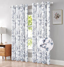 7 of 7:Whitney Cherry Flowers Room Darkening Grommet Window Panel, 54x84 Inches 