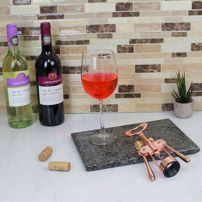 4 of 5:Home Basics Nova Collection Zinc Cork Screw, Rose Gold 