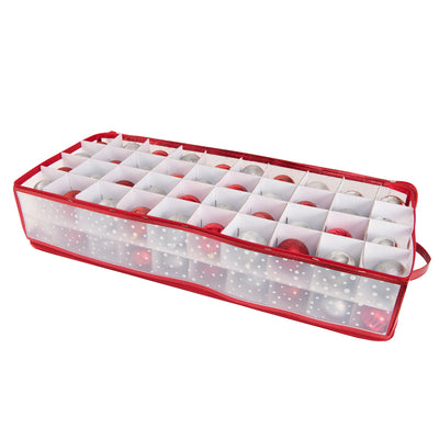 2 of 4:Simplify 80 Count Ornament Storage Organizer in Red 
