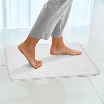 2 of 12:Elle Border Soft Non-Slip Memory Foam Bath Mat, 17x24 Inches 