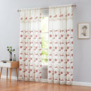 2 of 7:Cheryl Floral Embroidered Window Panel with Attached Valance and Backing, 54x90 Inches 