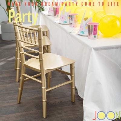 3 of 16:Lot de 2 chaises Tiffany Chiavari pour enfants JOON, 63 x 33 x 36 cm 