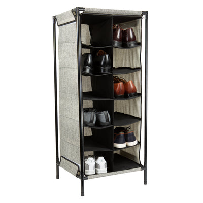 2 of 3:Organizador de zapatos Simplify de 12 secciones en negro 