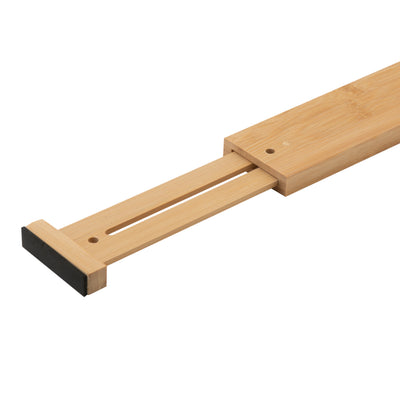2 of 4:Simplify 2 Pack Small Adjustable Drawer Dividers in Bamboo 
