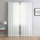 50 of 52:Lisa Plaid Sheer Rod Pocket Panel, Black, 55x90 Inches 