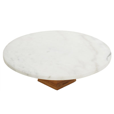 1 of 1:Présentoir à gâteaux rond en marbre Sophia Grace, 30 cm 