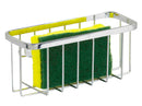 1 of 2:Porte-éponge en acier chromé avec grandes ventouses 