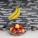 4 of 4:Corbeille à fruits ouverte en fil d'acier Home Basics Simplicity avec support amovible pour bananes 