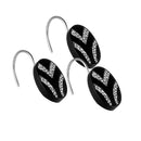 1 of 10:Sinatra Complete Bath Ensemble Decor Set, negro, todo se vende por separado 