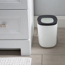 2 of 4:Bath Bliss 2 Tone 2 Piece Wastebasket in Black & White 