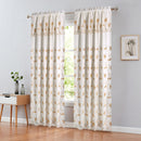 1 of 7:Cheryl Floral Embroidered Window Panel with Attached Valance and Backing, 54x90 Inches 