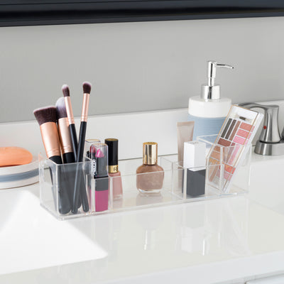 2 of 2:Organiseur de cosmétiques large Home Basics, transparent 