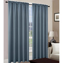 2 of 2:Leah Jacquard Textured Window Panel and Valance Treatments, Blue, All Sold Separately 