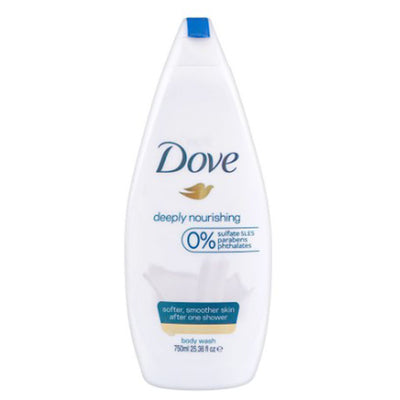 1 of 2:Dove Moisturizing Body Wash, Deeply Nourishing, 750 ml 