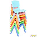 7 of 7:JOON sillas de aprendizaje apilables de plástico para niños, amarillo, 20.5 x 12.75 x 11 pulgadas, paquete de 2 (paquete de 2) 