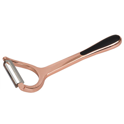 2 of 6:Home Basics Nova Collection Zinc Horizontal Vegetable Peeler, Rose Gold 