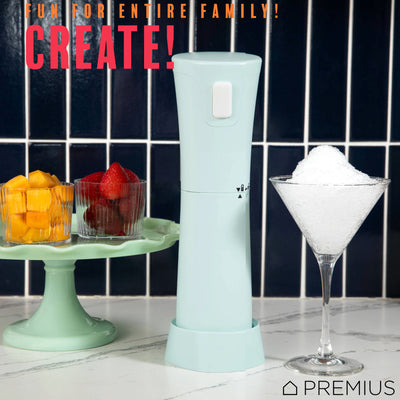 9 of 10:PREMIUS Rechargeable Cordless Hawaiian Shaved Ice Maker, Snow Cone Machine, Mint 
