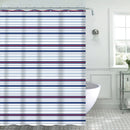 1 of 1:Shirley 13-Piece Striped Canvas Shower Curtain, Blue-Red, 70x72 Inches 