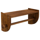 3 of 6:Home Basics Quick Install Rustic Pine Wood Wall Mounted Paper Towel Holder with Flat Top, Brown 
