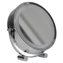 1 of 4:Home Basics Double Sided Cosmetic Countertop Handheld Mirror with LED Light, Chrome 