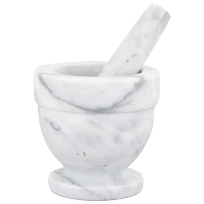 1 of 2:Mortier et pilon en marbre PREMIUS, 4,13 x 4,13 pouces 