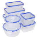 1 of 3:Ensemble de 16 contenants de conservation pour aliments avec couvercles hermétiques à clip 