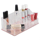1 of 5:Home Basics Large 16 Compartment Cosmetic Organizer with Rose Bottom 