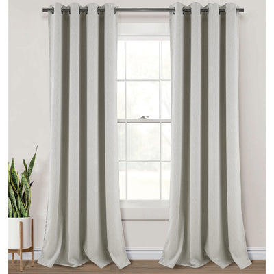 6 of 9:Salem Faux Linen Room Darkening Grommet Window Panel, 54x84 Inches 