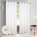 1 of 7:Pearl Design Sheer Grommet Window Panel, 54x84 Inches 