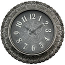 1 of 1:PREMIUS Industrial Style Decorative Wall Clock, Silver, 12 Inches 