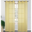 1 of 5:Carmen 2 Pack Morrocan Sheer Grommet Window Panel, 2-38x84 Inches 