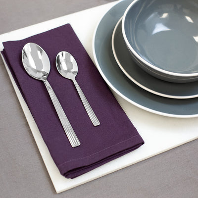 4 of 5:Home Basics Eternity Mirror Finish 4 Piece Stainless Steel Tea Spoon Set, Silver 