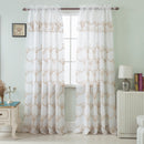2 of 6:Rochelle Embroidered Rod Pocket Panel With Attached Valance, 54x90 Inches 
