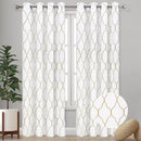 2 of 8:Emilia Geometric Embroidered Room Darkening Grommet Window Panel Curtain, 54x90 Inches 