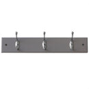 1 of 3:Home Basics 3 Double Hook Wall Mounted Hanging Rack, Grey 