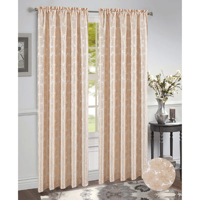14 of 14:Gina Jacquard Rod Pocket Window Panel and Valance Window Treatment, All Sold Separately 