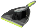 1 of 1:Home Basics Brilliant Dust Pan Set, Grey/Lime 