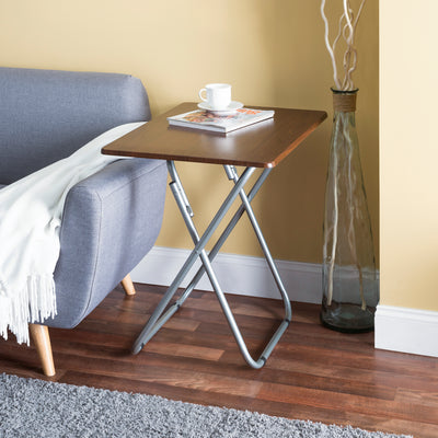 5 of 6:Home Basics Jumbo Multi-Purpose Foldable Table, Cherry 